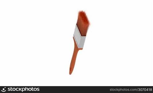 Paint brush spin on white background