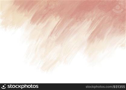 Paint brush stroke on white background with copy space