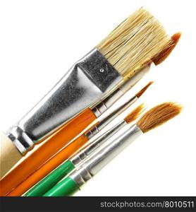 Paint brushes isolated over the white background