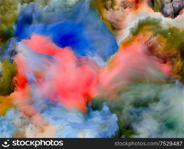 Paint Cloud. Color Dream series. Abstract design made of gradients and spectral hues relevant for imagination, creativity and art painting