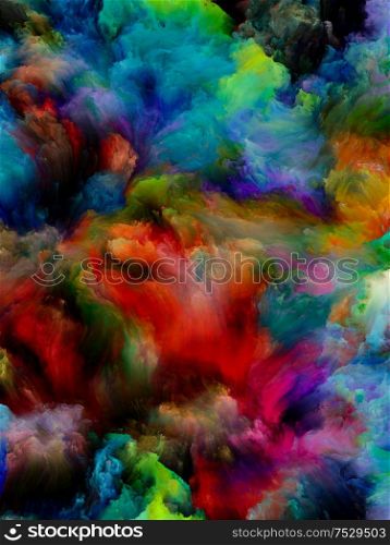 Paint Cloud. Color Dream series. Design made of gradients and spectral hues to serve as background for projects on imagination, creativity and art painting