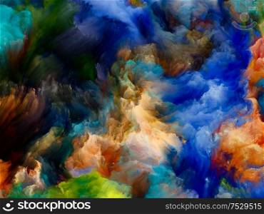 Paint Cloud. Color Dream series. Visually attractive backdrop made of gradients and spectral hues suitable in layouts on imagination, creativity and art painting