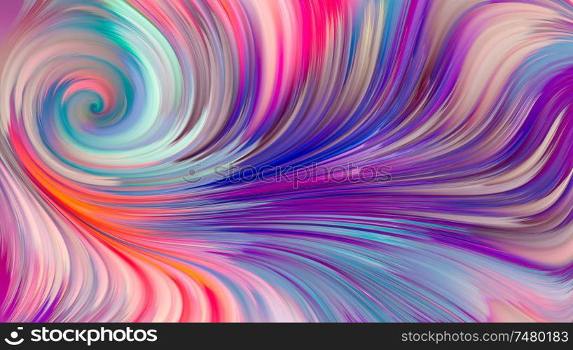 Paint In Motion. Liquid Screen series. Creative arrangement of vibrant flow of hues and gradients to serve as backdrop for projects on art, design and technology