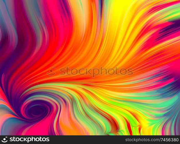 Paint In Motion. Visual Perfume series. Creative arrangement of vibrant flow of hues and gradients to serve as backdrop for projects on art, design and technology