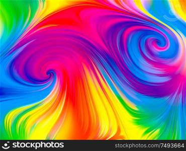 Paint In Motion. Visual Perfume series. Visually pleasing composition of vibrant flow of hues and gradients for works on art, design and technology