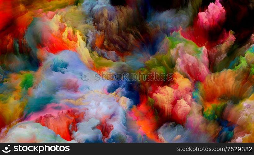 Paint Motion. Color Dream series. Arrangement of gradients and spectral hues on imagination, creativity and art painting