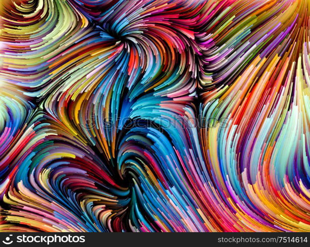 Paint Motion series. Bright curving color strands on the subject of art, creativity and movement.