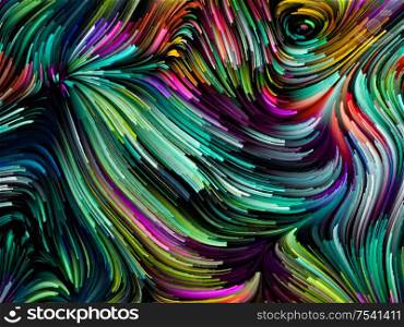Paint Motion series. Saturated curving color strands on the subject of art, creativity and movement.