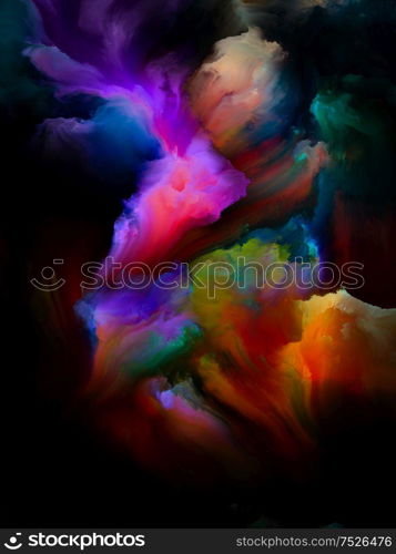 Paint Nebula. Color Dream series. Design composed of gradients and spectral hues as a metaphor for imagination, creativity and art painting