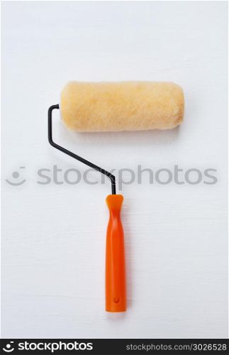 Paint roller isolated on white background.