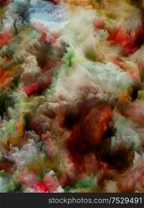 Paint Smoke. Color Dream series. Background design of gradients and spectral hues on the subject of imagination, creativity and art painting