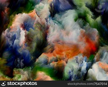Paint Smoke. Color Dream series. Background design of gradients and spectral hues on the subject of imagination, creativity and art painting