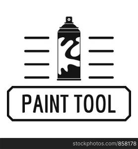 Paint spray logo. Simple illustration of paint spray vector logo for web. Paint spray logo, simple black style