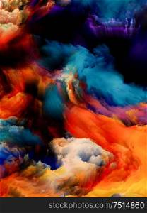Painted Clouds series. Color swatches fused into abstraction on the subject of creativity and art.