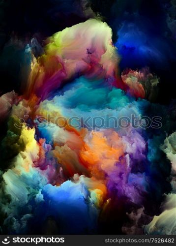 Painted Clouds series. Colorful digital oils on the subject of creativity and art.