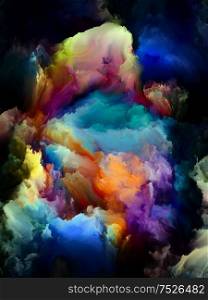 Painted Clouds series. Colorful digital oils on the subject of creativity and art.