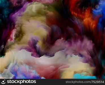 Painted Clouds series. Swatches of abstract colors fused on digital canvas.