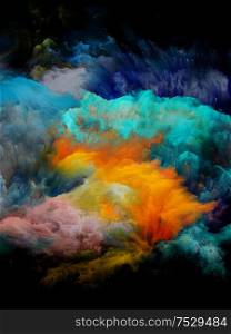 Painted Clouds series. Swatches of abstract hues fused on digital canvas.