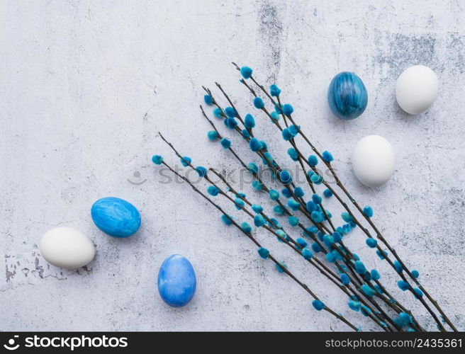 painted eggs willow branches