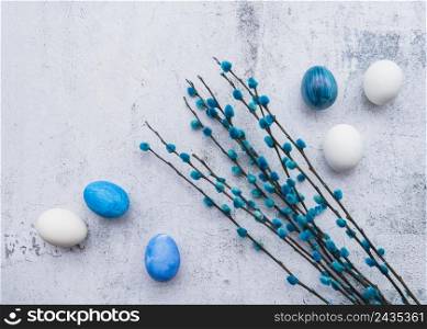 painted eggs willow branches