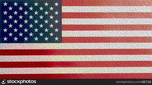 Painted USA flag