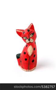 Painted wooden cat