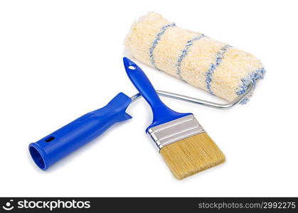 Painter&acute;s tools isolated on the white