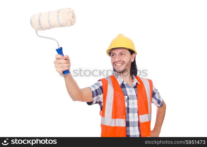 Painter isolated on the white background