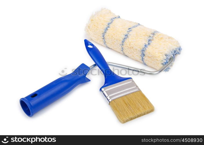 Painter's tools isolated on the white