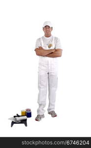 painter with arms crossed