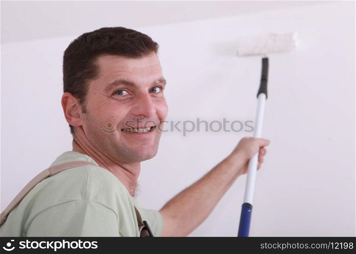 Painter with roller