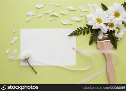 painting brush with flowers envelope