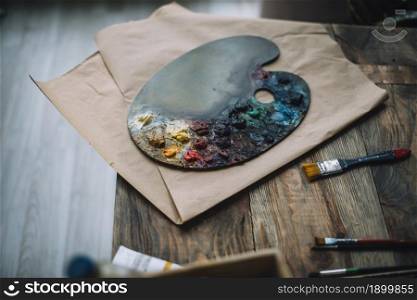 painting concept with color palette. Resolution and high quality beautiful photo. painting concept with color palette. High quality beautiful photo concept