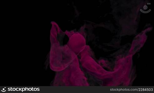 Painting purple smoke on a black backdrop, computer generated. 3d rendering abstract background Painting purple smoke on a black backdrop, computer generated. 3d rendering abstract background. Painting purple smoke on a black background, computer generated. 3d rendering abstract background