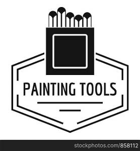 Painting tool logo. Simple illustration of painting tool vector logo for web. Painting tool logo, simple black style