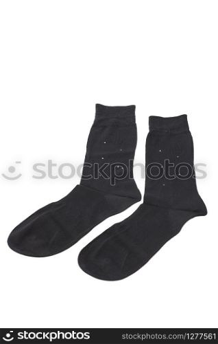 pair of black socks isolated on white