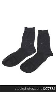 pair of black socks isolated on white