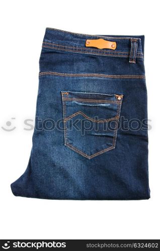 pair of Blue Jeans Isolated on White background