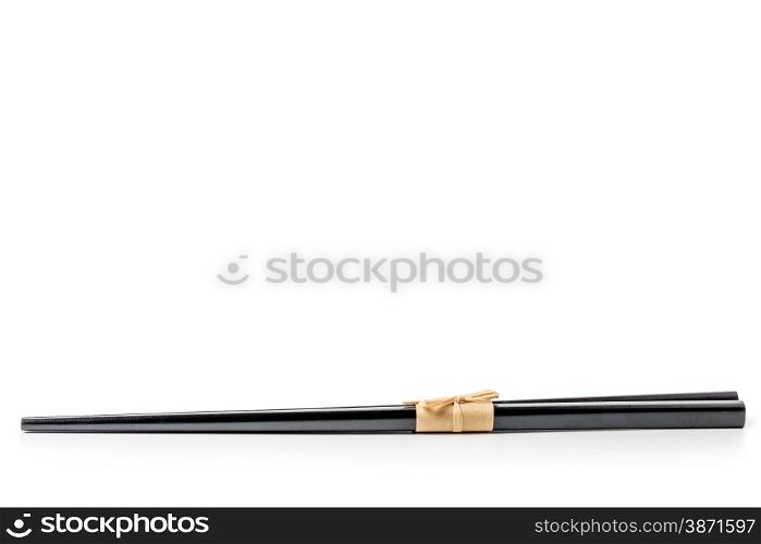 pair of chopsticks on a white background and a place for an inscription