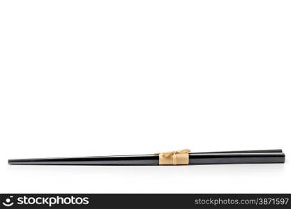 pair of chopsticks on a white background and a place for an inscription