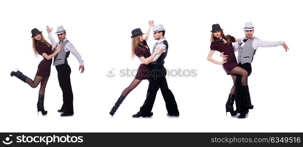 Pair of dancers dancing modern dances