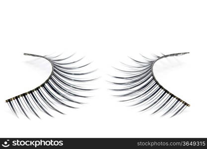 pair of fake false eyelash isolated on white