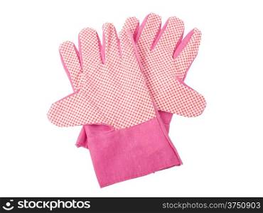 pair of gardening gloves isolated on white background