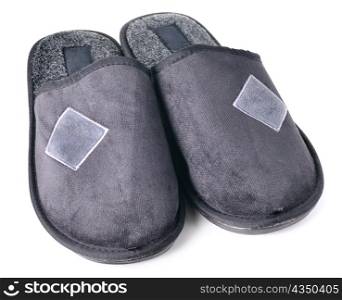 pair of home slippers isolated on white