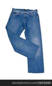 Pair of jeans isolated on the white