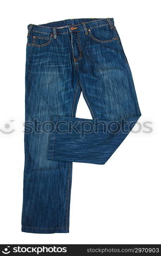 Pair of jeans isolated on the white