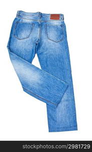 Pair of jeans isolated on the white