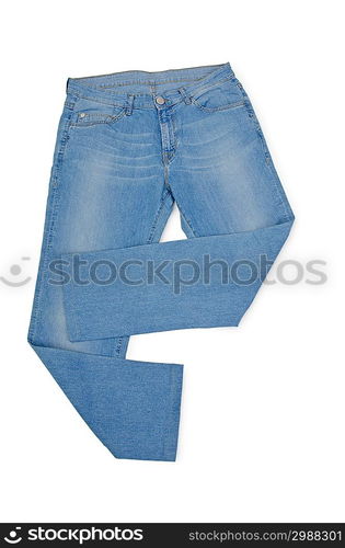 Pair of jeans isolated on the white