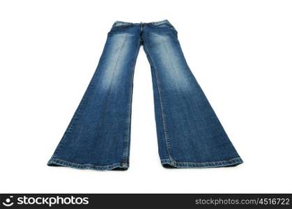 Pair of jeans isolated on the white background&#x9;
