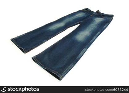 Pair of jeans isolated on the white background&#xA;